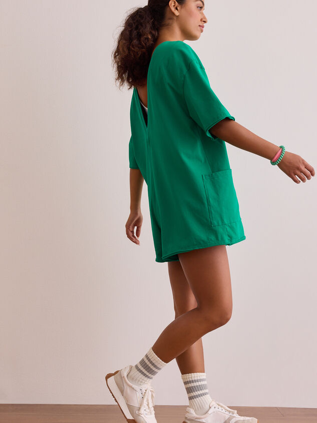 Hang Tough Reversible Tee Romper Detail 4 - TULLABEE