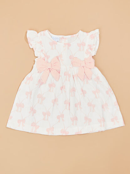Marueen Bow Print Dress by Mud Pie - TULLABEE