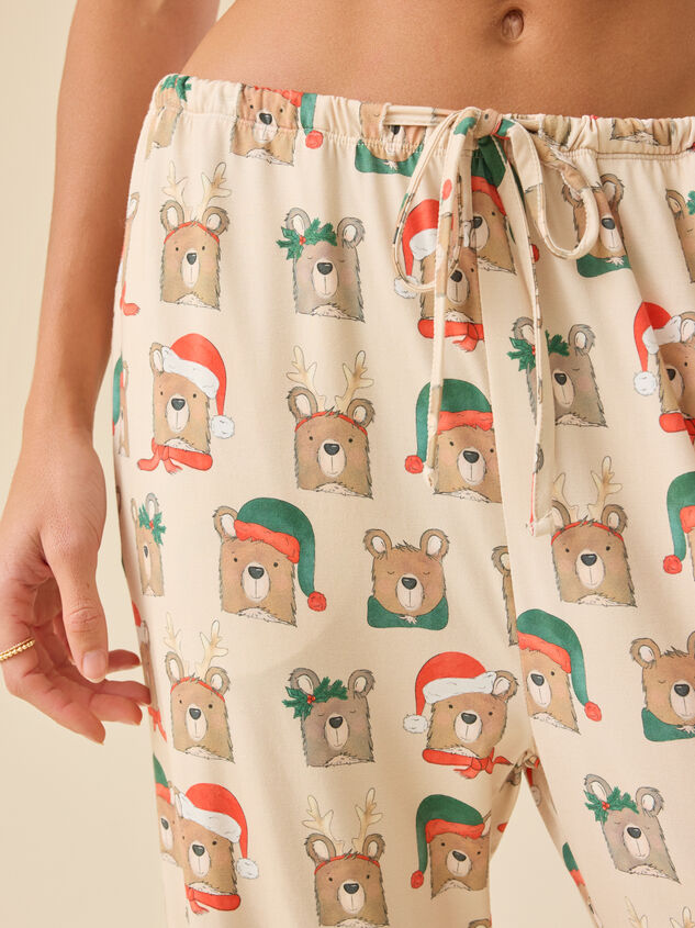 Beary Christmas Pajama Pant Detail 4 - TULLABEE