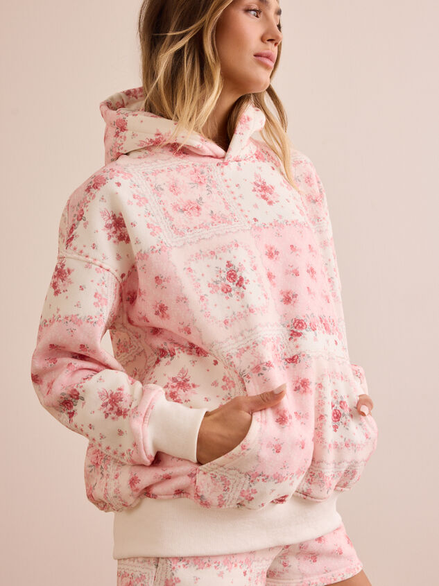 Flourishing Floral Patchwork Hoodie Detail 4 - TULLABEE