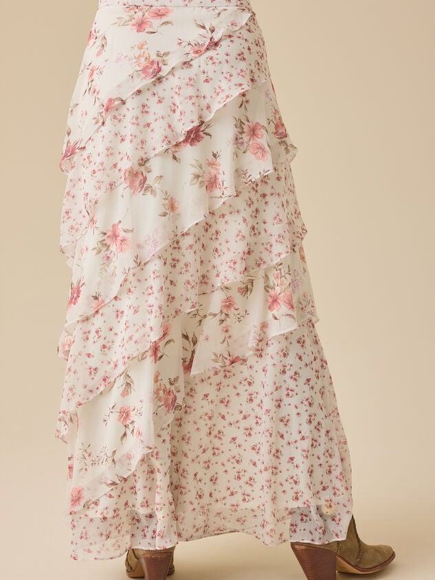 Alondra Ruffle Midi Skirt Detail 6 - TULLABEE