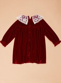 Rebecca Velvet Mini Dress Detail 3 - TULLABEE