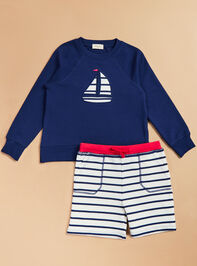 Sail Away Sweatshirt and Short Set - TULLABEE