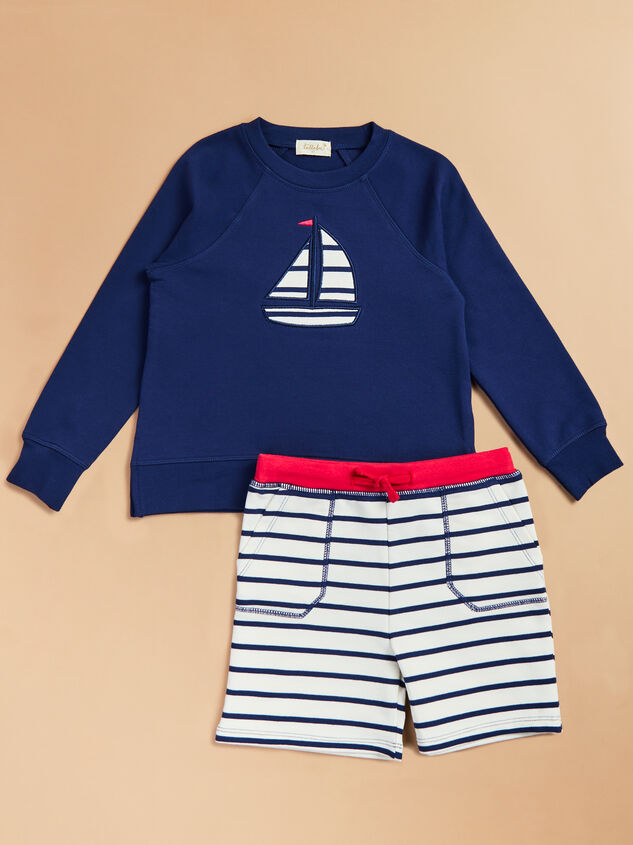 Sail Away Sweatshirt and Short Set - TULLABEE