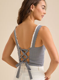 Kimrie Lace Up Top Detail 2 - TULLABEE