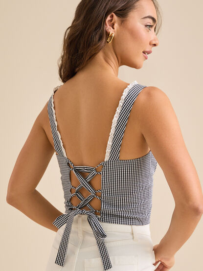 Kimrie Lace Up Top - TULLABEE