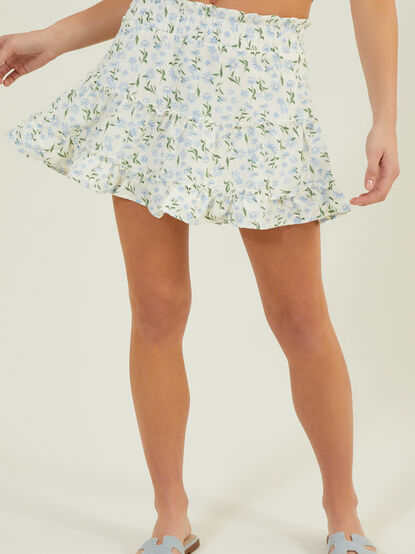 Sarai Floral Mini Skirt - TULLABEE