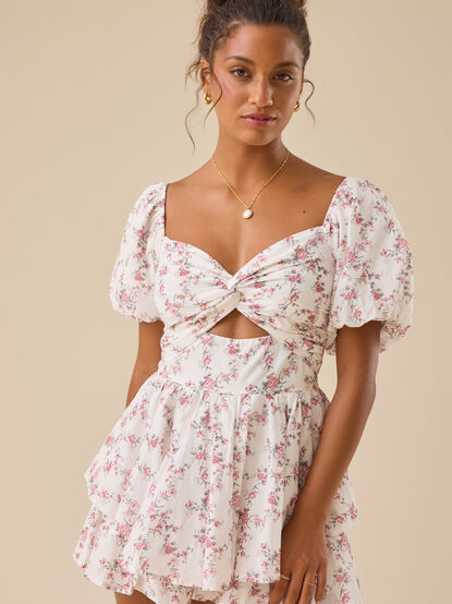 Melanie Puff Sleeve Romper - TULLABEE