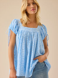 Keily Eyelet Babydoll Top Detail 2 - TULLABEE