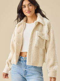 Athena Striped Sherpa Jacket - TULLABEE