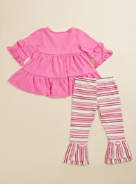 Paige Baby Ruffle Top and Striped Flares Set Detail 2 - TULLABEE