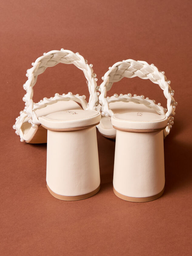 Carla Braided Pearl Heels Detail 3 - TULLABEE