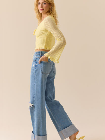 Boston Bell Sleeve Lace Top - TULLABEE