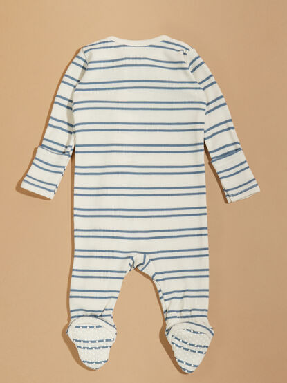 Blake Ribbed Striped Footie - TULLABEE