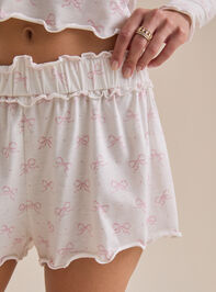 Pippa Bow Lounge Short Detail 3 - TULLABEE