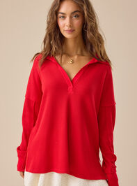 Gracey Waffle Knit Top Detail 3 - TULLABEE