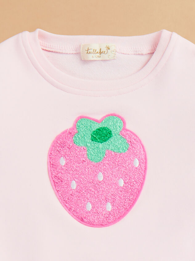 Strawberry Patch Sweatshirt and Pant Set Detail 3 - TULLABEE
