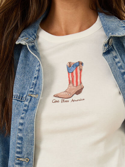 God Bless America Baby Tee - TULLABEE