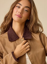 Sami Cropped Barn Jacket Detail 3 - TULLABEE