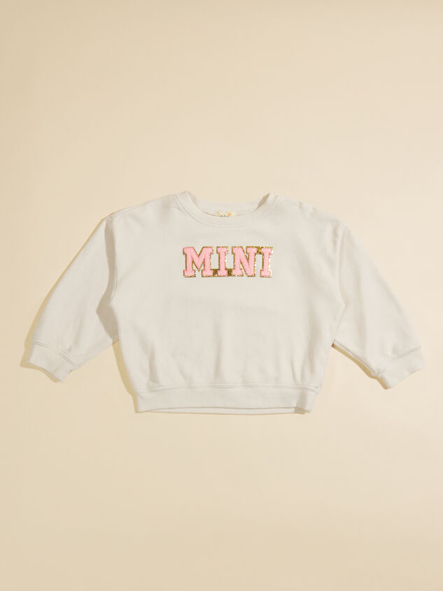 Mini Chenille Patch Sweatshirt Detail 2 - TULLABEE