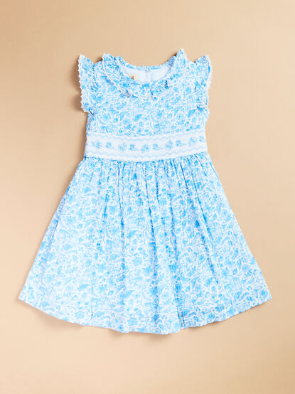 Lydia Floral Smocked Toddler Dress - TULLABEE