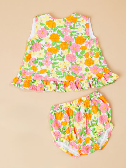 Retro Floral Ruffle Set - TULLABEE