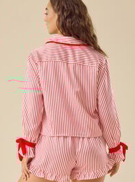 Kimber Festive Patch Satin Sleep Top Detail 5 - TULLABEE