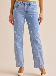 Tali Embroidered Jeans Detail 3 - TULLABEE