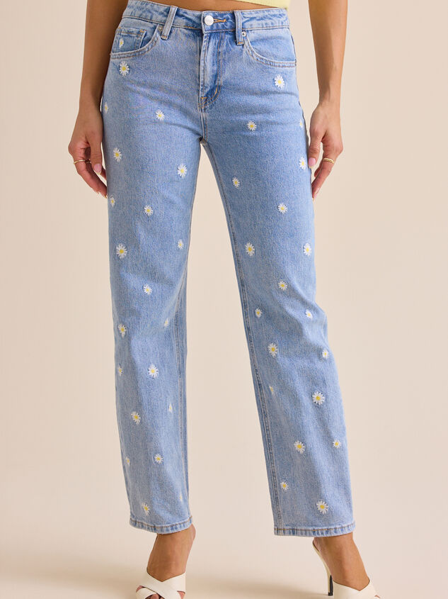 Tali Embroidered Jeans Detail 3 - TULLABEE