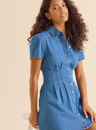Zoe Denim Mini Dress Detail 3 - TULLABEE