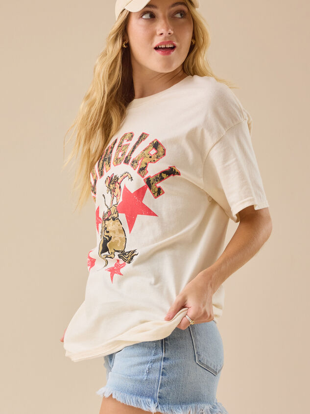 Cowgirl Camo Oversized Tee Detail 4 - TULLABEE
