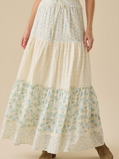 Kairo Eyelet Maxi Skirt - TULLABEE