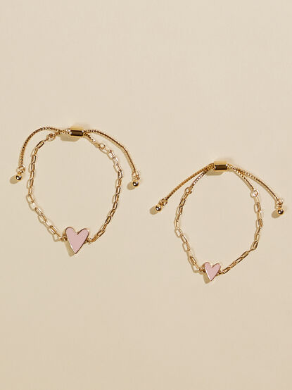 Mama & Mini Heart Chain Bracelet Set - TULLABEE