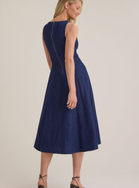 Stella Denim Midi Dress Detail 4 - TULLABEE