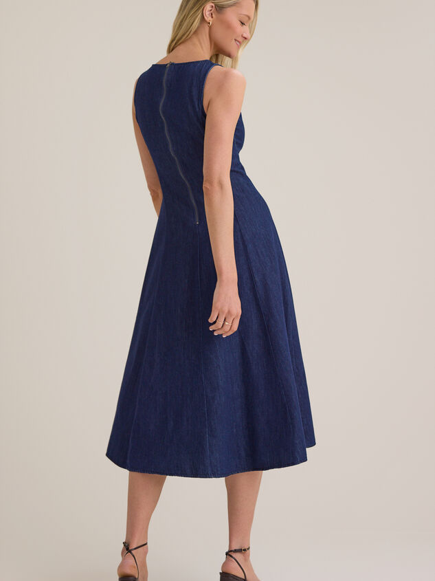 Stella Denim Midi Dress Detail 4 - TULLABEE