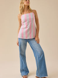 Nikki Striped Tie Back Top Detail 3 - TULLABEE