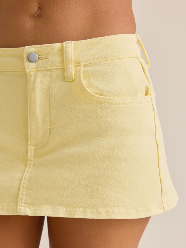 Alena Denim Mini Skort Detail 4 - TULLABEE