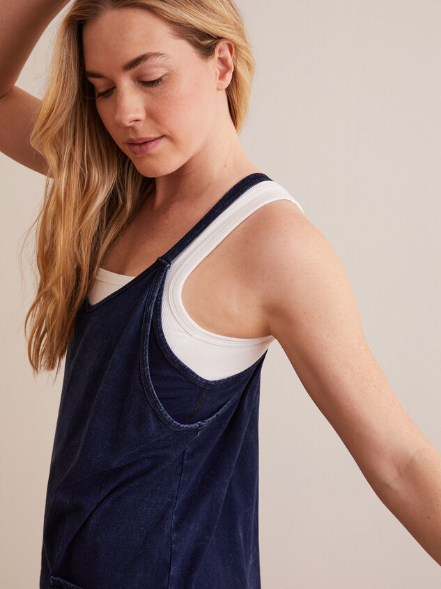Hang Tough Denim Mini Dress Detail 2 - TULLABEE