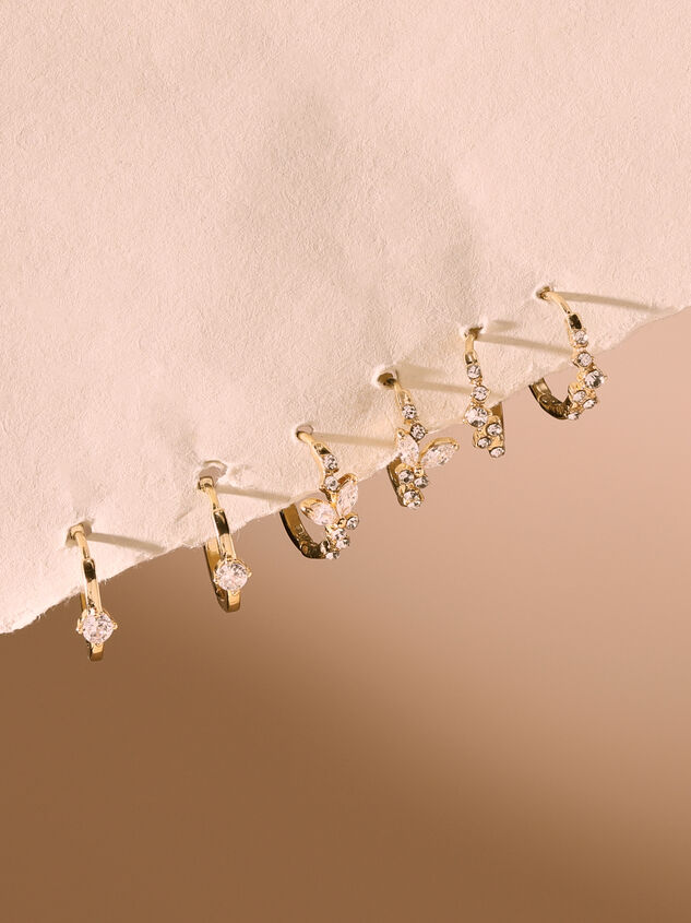 18K Crystal Mini Hoop Pack - TULLABEE