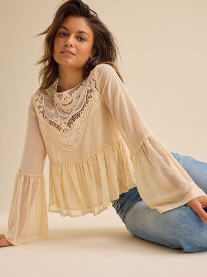 Mia Embroidered Lace Top - TULLABEE