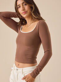 Carrington Long Sleeve Lace Trim Cami Detail 3 - TULLABEE