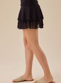 Lonny Mesh Mini Skirt Detail 4 - TULLABEE
