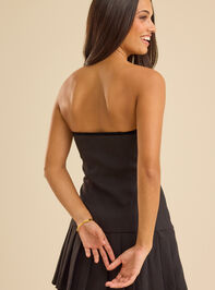 Jenine Pleated Mini Dress Detail 5 - TULLABEE