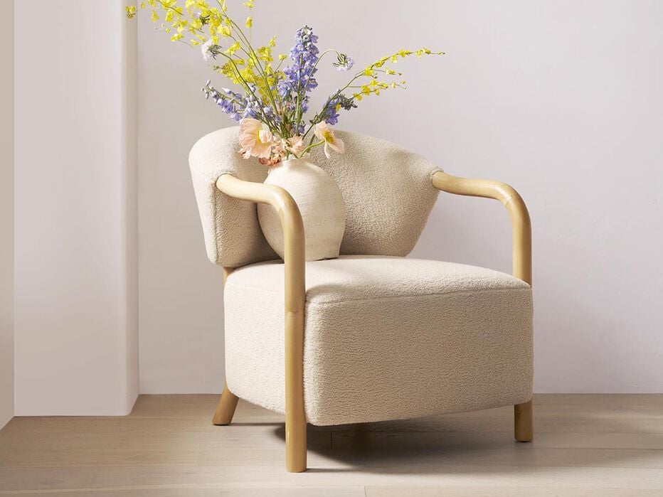 Miley Wood & Upholstered Chair - TULLABEE - 