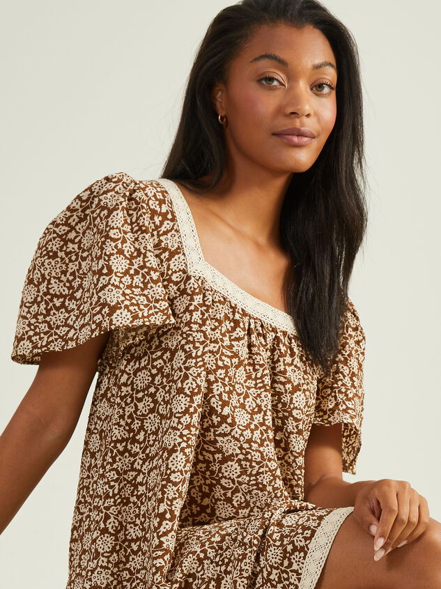 Aurelia Floral Mama Dress Detail 3 - TULLABEE