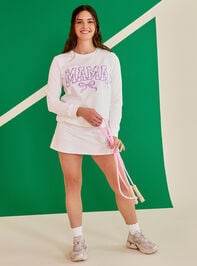 Lilly Bow Mama Sweatshirt Detail 2 - TULLABEE