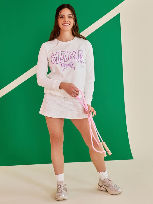 Lilly Bow Mama Sweatshirt Detail 2 - TULLABEE