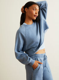 Pump It Up Crew Pullover Detail 3 - TULLABEE