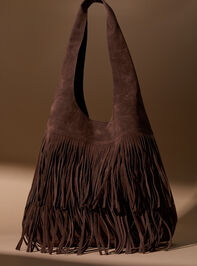 Marleigh Fringe Suede Bag Detail 2 - TULLABEE