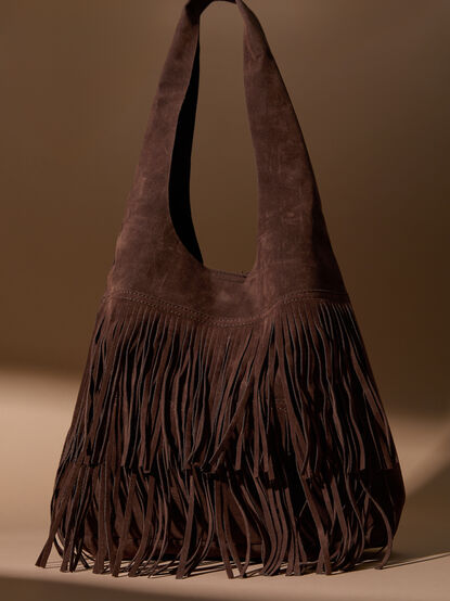 Marleigh Fringe Suede Bag - TULLABEE